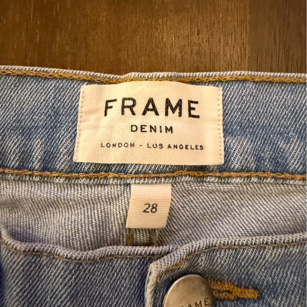 Frame Denim Le High Strait Light Blue Straight‎ Leg Jeans - Picture 3 of 7
